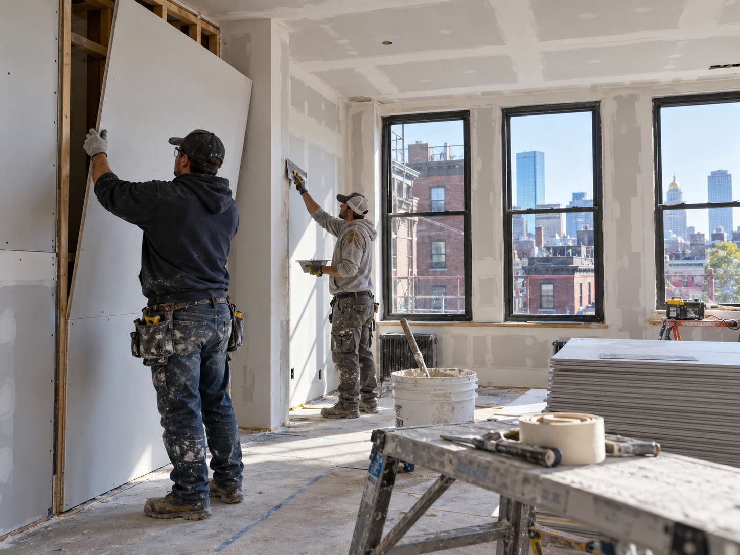 Drywall installation and finishing